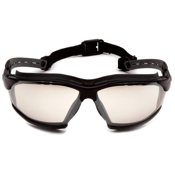 Pyramex Isotope Convertible Safety Glasses/Goggles with Black Frame and Indoor/Outdoor Anti-Fog Lens - Front